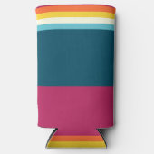 Rosa und blaue Streifen Selters Dosenkühler (Vorderseite)