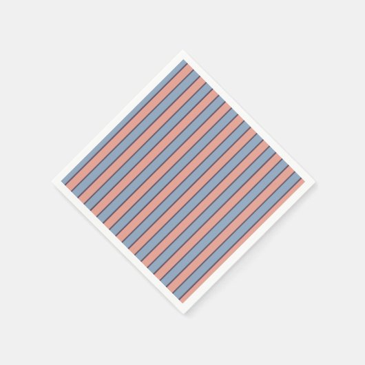 Rosa und blaue Streifen Serviette (Ecke)