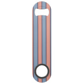 Rosa und blaue Streifen Speed Flaschenöffner (Rückseite)
