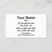 Rosa und blaue Streifen Visitenkarte (Rückseite)