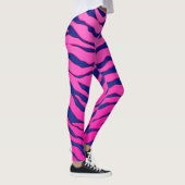 rosa und blaue Tigerstreifen Leggings (Rechts)