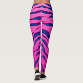 rosa und blaue Tigerstreifen Leggings (Rückseite)