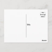 Rosa und blaue tropische Leaf-Design Postkarte (Rückseite)