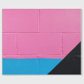 Rosa und blaue Wand Geschenkpapier (Flach)