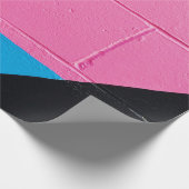Rosa und blaue Wand Geschenkpapier (Ecke)