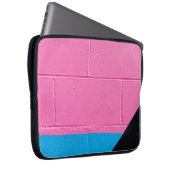 Rosa und blaue Wand Laptopschutzhülle (Vorne Rechts)