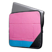 Rosa und blaue Wand Laptopschutzhülle (Vorderseite Links)