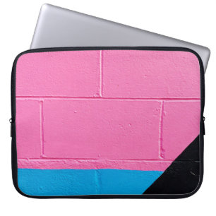 Rosa und blaue Wand Laptopschutzhülle