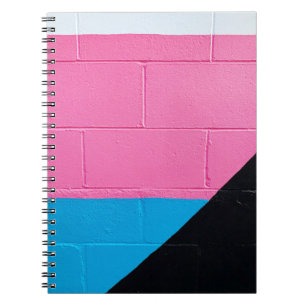 Rosa und blaue Wand Notizblock