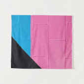 Rosa und blaue Wand Wandteppich (Vorderseite (Horizontal))