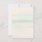 Rosa und blaue Wasserfarbe Hochzeit RSVP Karte (Rückseite)