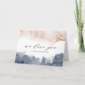 Rosa und blaue Wasserfarbe - Muttertag Karte (Vorderseite)