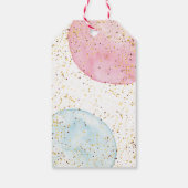 Rosa und blaue Wasserfarbe Party Geschenkanhänger (Rückseite)