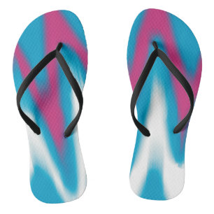 Rosa und blaue Waves Badesandalen