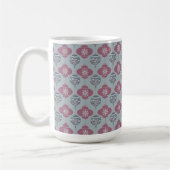 Rosa und blaue Weihnachtsschmuck Tasse (Links)