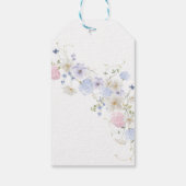 Rosa und blaue Wildblume Gender Reveve Vielen Dank Geschenkanhänger (Rückseite)