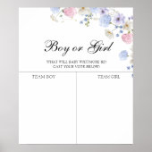 Rosa und blaue Wildblume Geschlechtsverkehr Progno Poster (Vorne)