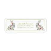 Rosa und blaue Wildblumen-Osterhase (Vorne)