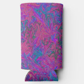 Rosa und blaue Wirbel Abstrakt Art Selters Dosenkühler (Rückseite)
