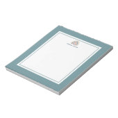 Rosa und Blauer Boho Regenbogenname Notizblock (Rotiert)