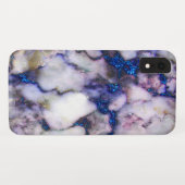 Rosa und blauer Glitzer aus weißem Marmor Case-Mate iPhone Hülle (Rückseite (Horizontal))