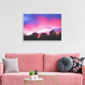 Rosa und blauer Himmel bei Sonnenuntergang Ölgemäl Leinwanddruck (Insitu (Wohnzimmer))