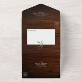 Rosa und blauer Kosmos Rustikale Brauerei Hochzeit All In One Einladung (Außenbereich)