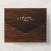 Rosa und blauer Kosmos Rustikale Brauerei Hochzeit All In One Einladung (Rückseite)