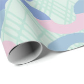 Rosa und blauer Kreis  Geschenkpapier (Rolleneckpunkt)