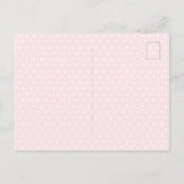 Rosa und blauer Rahmen mit grüner Gingham-Schleife Postkarte (Rückseite)