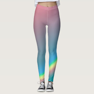 Rosa und Blauer Regenbogen Leggings