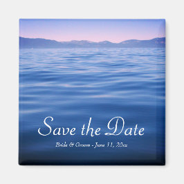 Rosa und Blauer See Tahoe Foto Save the Date Magnet