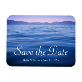 Rosa und Blauer See Tahoe Foto Save the Date Magnet