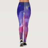 Rosa und blauer Spritzer Leggings (Rückseite)