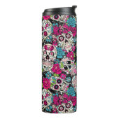 Rosa und Blauer Zucker Thermosbecher (Nach links gedreht)