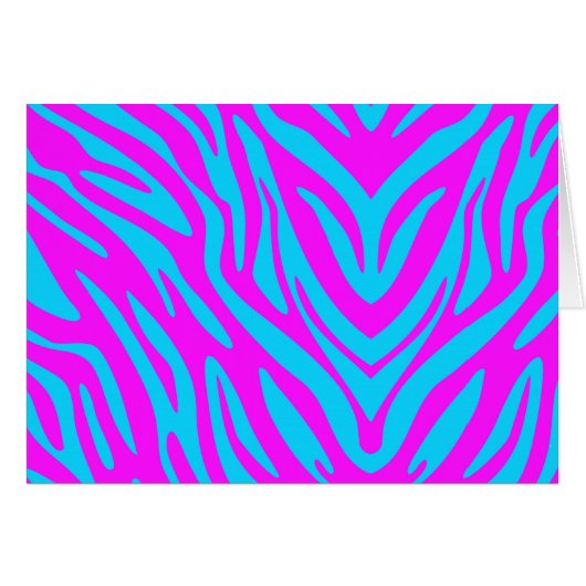 Rosa und blaues Abstraktes Zebra (Vorderseite (Horizontal))
