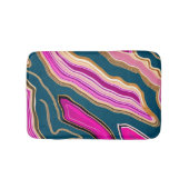 Rosa und blaues Agermuster Badematte (Vorderseite)