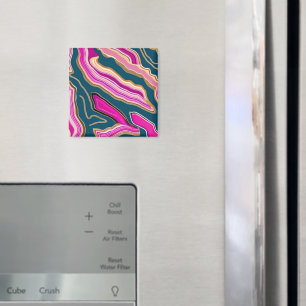 Rosa und blaues Agermuster Magnet