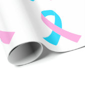 Rosa und blaues Band-Bewusstsein Geschenkpapier (Rolleneckpunkt)