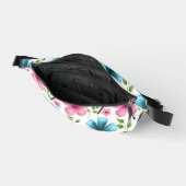 Rosa und blaues Blumenmuster  Bauchtasche (Offen)