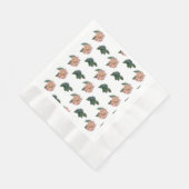 Rosa und blaues Blumenpapier Napkin Serviette (Ecke)