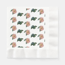 Rosa und blaues Blumenpapier Napkin Serviette