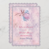 Rosa und blaues Brautparty Einladung (Vorne/Hinten)