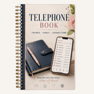 Rosa und Blaues Damen-Telefonbuch Notizblock