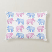 Rosa und blaues Elefant-Geschlecht decken auf Dekokissen (Rückseite)