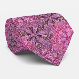 Rosa und blaues farbenfrohes Mandala-Muster Krawatte