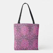 Rosa und blaues farbenfrohes Mandala-Muster Tasche (Rückseite)