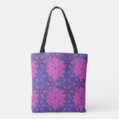 Rosa und blaues farbenfrohes Mandala-Muster Tasche (Rückseite)