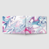 Rosa und blaues, flüssiges Acryl Gästebuch (Voll)