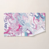 Rosa und blaues, flüssiges Acryl Handtuch (Handtuch)